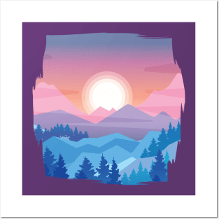 Sunset Landscape Posters and Art